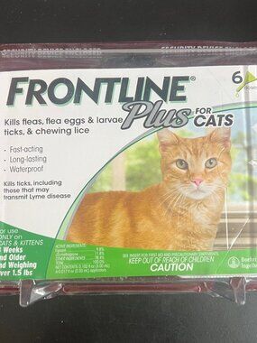 Frontline Plus for Cats Flea and Tick Control Treatment 6 Doses